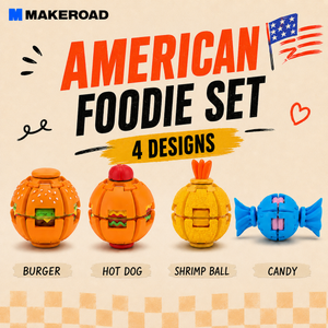 American Foodie Set HelixCore Press-to-Spin Squishy Ball