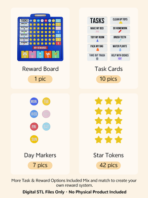 Kids Reward Chore Board – 3D Printable STL & 3MF